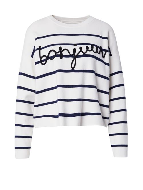 Se VERO MODA Pullover 'MARIA BONJOUR'  beige / blå / sort ved About You