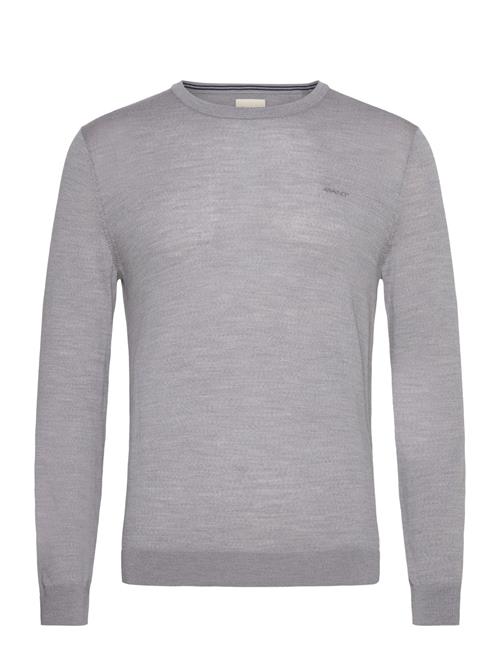 Extrafine Merino Wool C-Neck GANT Grey