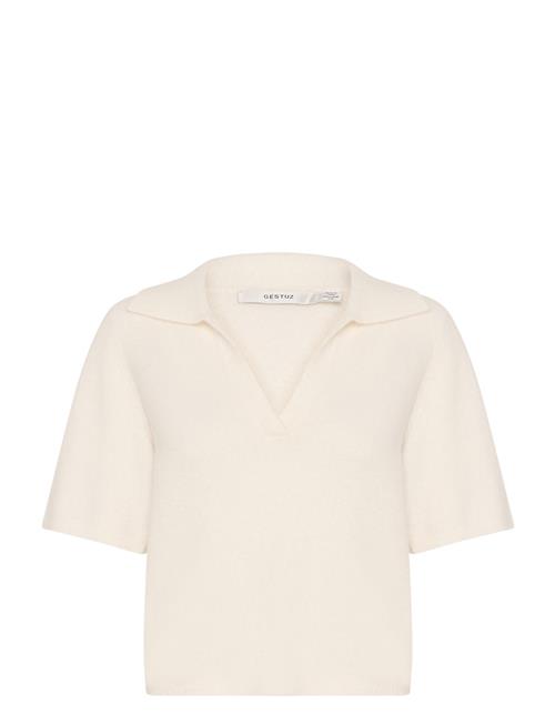 Gzalpha Ss Polo Pullover Gestuz Cream