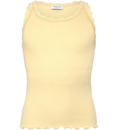 Rosemunde Top - Rib - Balta - Pastel Yellow m. Blonder