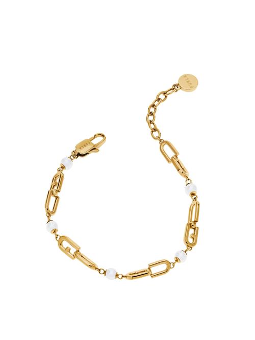 Furla Jewellery Armbånd 'FURLA CHAINED LOGO'  guld / hvid