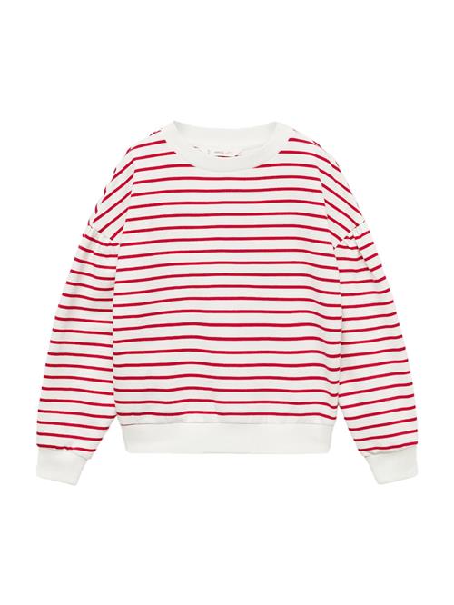 Se MANGO KIDS Sweatshirt 'ROUGE'  brandrød / hvid ved About You