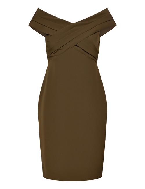 Plshd Crepe-Cocktail Dress Lauren Ralph Lauren Khaki