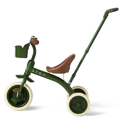 Stoy Vintage Trehjulet Cykel Med Forældrehåndtag Army Green | Grønn | 2-4 years