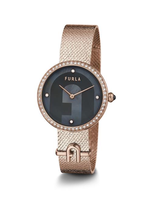 FURLA Analogt ur  rosa guld / sort