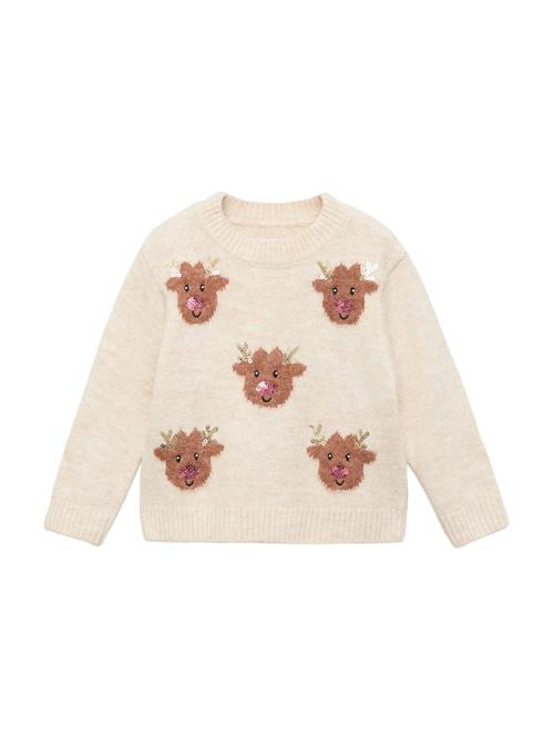 MANGO KIDS Pullover 'RENO'  beige-meleret / karamel / pink / sort