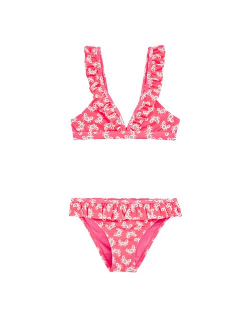 WE Fashion Bikini  lys pink / sort / hvid