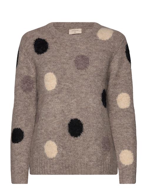 Pullover From Freequent In A Soft Material With A Dotted Pattern. The Pullover H FREE/QUENT Beige