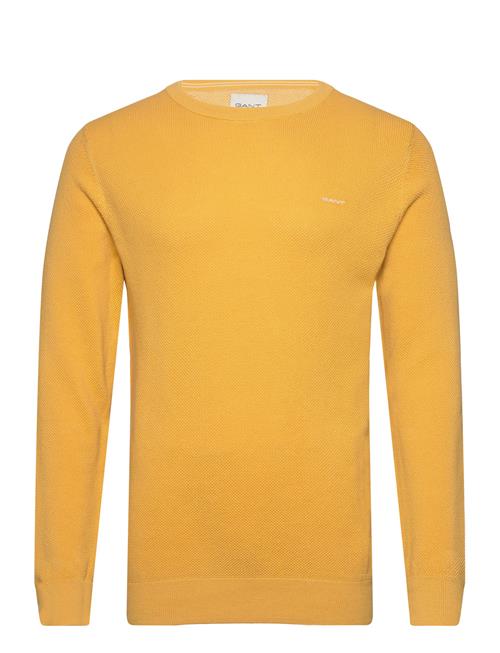 Cotton Pique C-Neck GANT Yellow