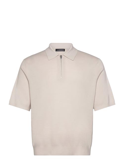 Tyler Quarter Zip Knit Polo J. Lindeberg Beige