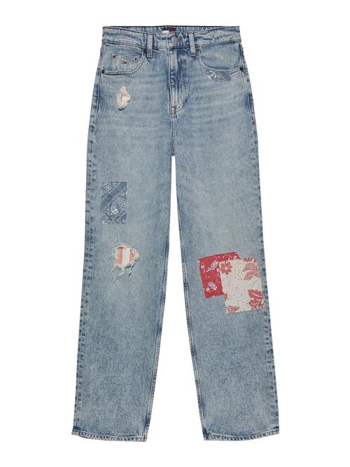 Se Tommy Jeans Jeans 'LAYLA'  navy / blue denim / rubinrød / offwhite ved About You