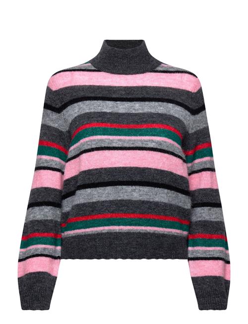 Nuriette Stripe Highneck Pullover Nümph Grey