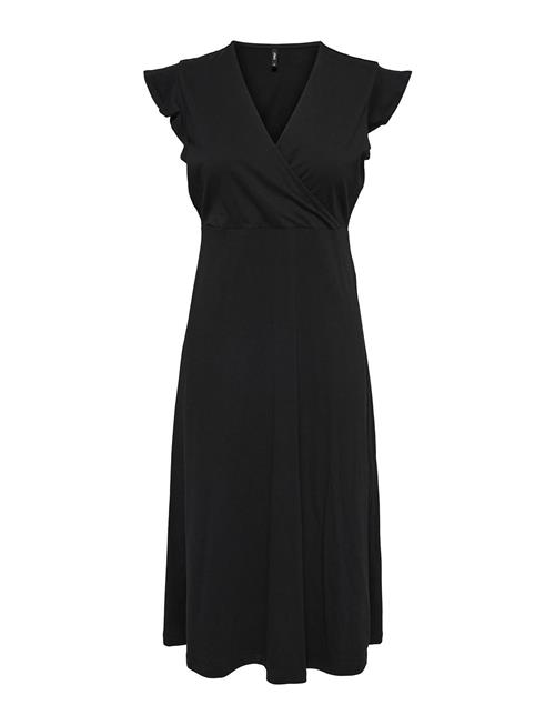 Onlmay Life S/L Wrap Midi Dress Jrs ONLY Black