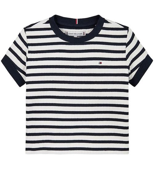 Tommy Hilfiger T-shirt - Ruffle Stripe - Dark Night Navy/Stripes