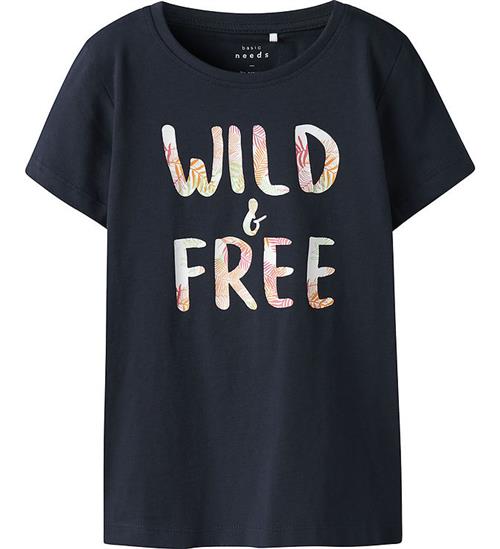 Name It T-shirt - Noos - NkfVanaya - Dark Sapphire/Wild & Free