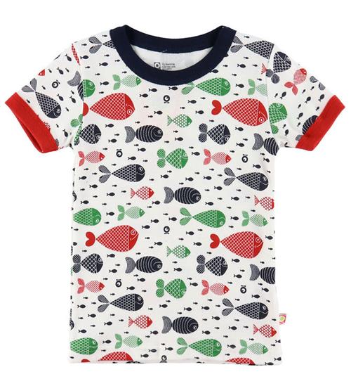 Se Katvig T-shirt - Navy/RÃ¸d m. Fisk ved KidsWorld