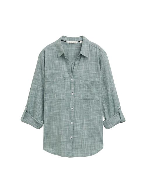 TOM TAILOR Bluse  jade / hvid