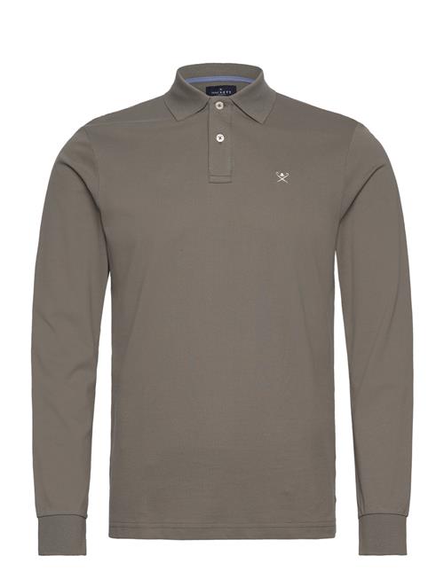 Slim Fit Logo Ls Hackett London Brown