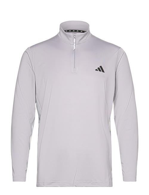 Se Adidas Train Essentials Camo Training 1/4 Zip Longsleeve Adidas Performance Grey ved Booztlet