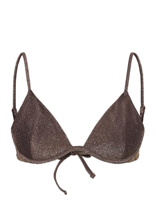 Swim Bra Line Wire Lurex Lindex Brown