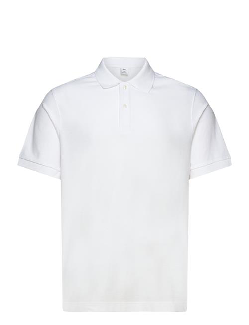 Se 100% Cotton Pique Polo Shirt Mango White ved Booztlet