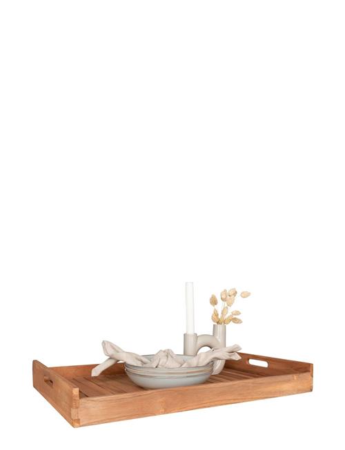 Ebba - Tray In Teak, Nature, 58X38 Cm House Nordic