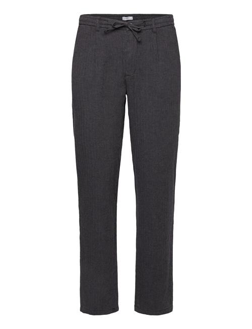 Linen Blend Herringb Pants Lindbergh Black