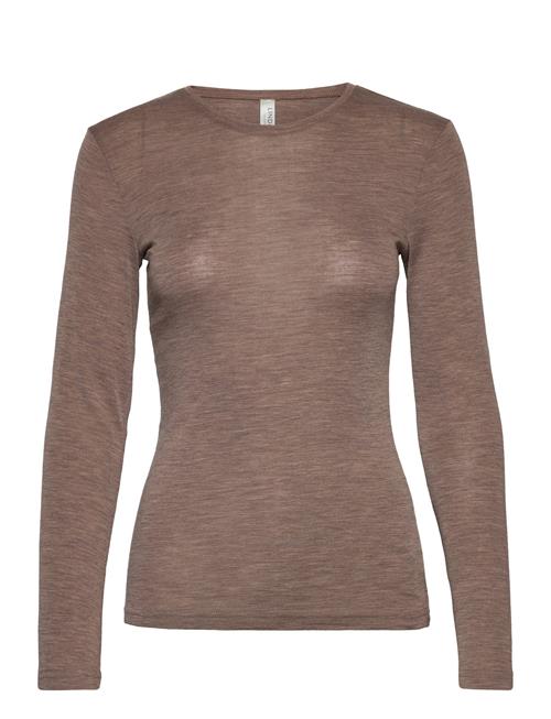 Top Merino Wool Ls Lindex Beige