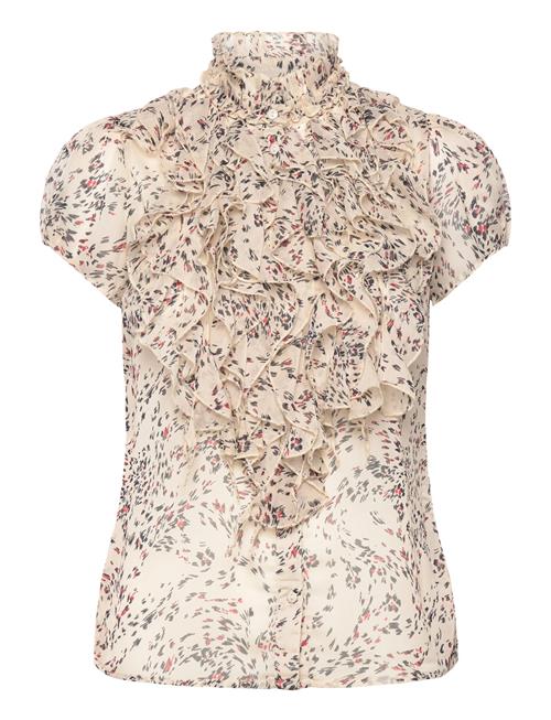 Liljasz Crinkle Ss Shirt Saint Tropez Beige