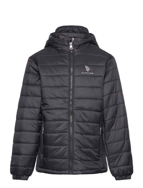 Uspa Hooded Quilted Jacket U.S. Polo Assn. Black