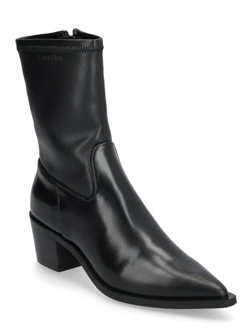 Se Heel Cowboy Boot Stretch Lth Calvin Klein Black ved Booztlet