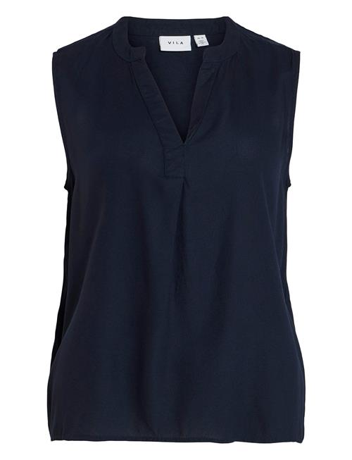 Virosa V-Neck S/L Top - Noos Vila Navy