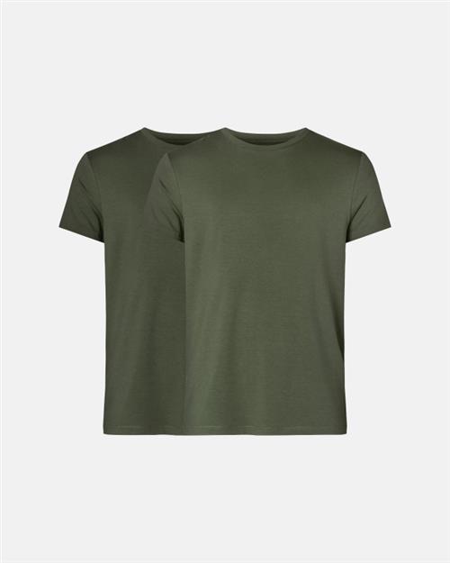 T-shirt 2-pak | 100 Økologisk bomuld | Oliven