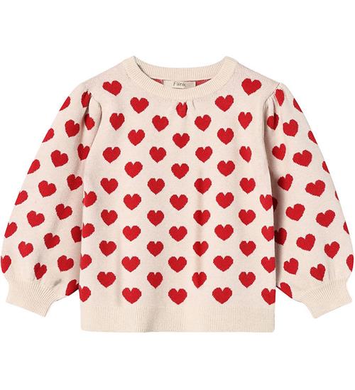 Se Fliink Bluse - Strik - Alon - Pompeian Red/Sandshell ved KidsWorld