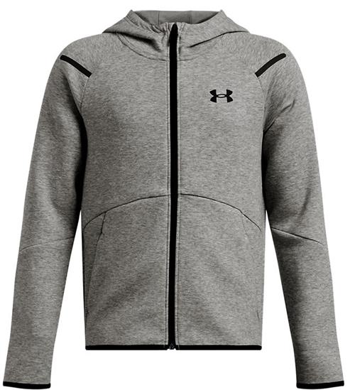 Se Under Armour Cardigan - Unstoppable Full Zip - Grå Melange/Sort ved KidsWorld