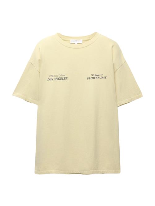 Pull&Bear Shirts  pastelgul / mørkegrå