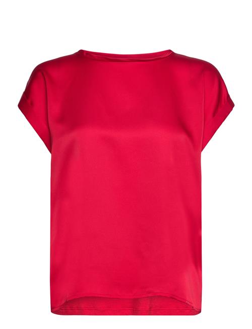 Se Viellette S/S Satin Top - Noos Vila Red ved Booztlet