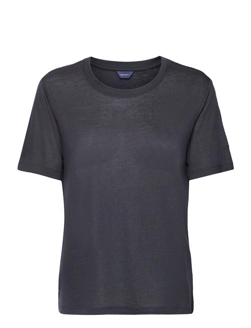 Se Drape Ss T-Shirt GANT Blue ved Booztlet