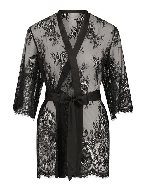 Se Isabelle Lace Kimono Hunkemöller Black ved Booztlet