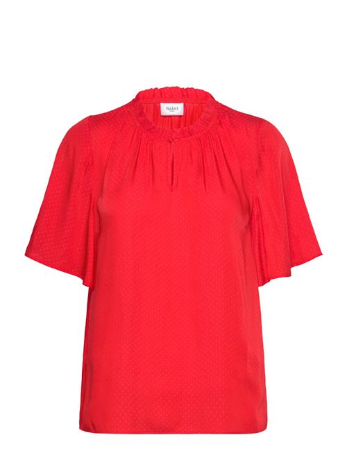 Brianasz Flared Blouse Saint Tropez Red