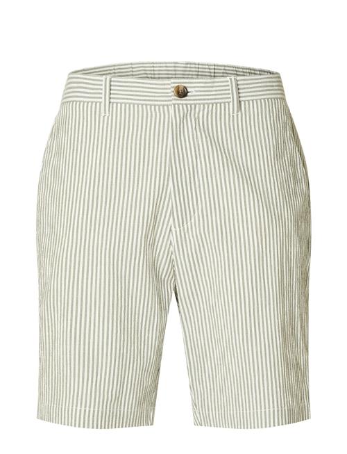 Slhregular-Karl Seersucker Shorts Selected Homme Green
