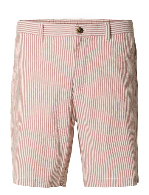 Slhregular-Karl Seersucker Shorts Selected Homme Red