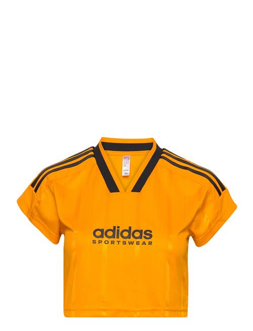 Se Tiro Cut 3 Stripes Cropped Jersey Adidas Sportswear Orange ved Booztlet