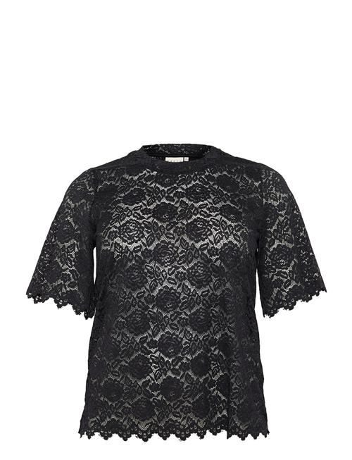 Kcjaida Lace T-Shirt Kaffe Curve Black