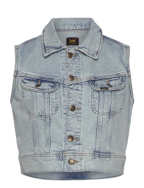 Se Cropped Rider Vest Lee Jeans Blue ved Booztlet