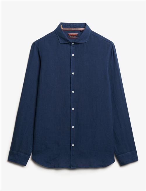 Vacation L/S Linen Shirt Superdry Navy