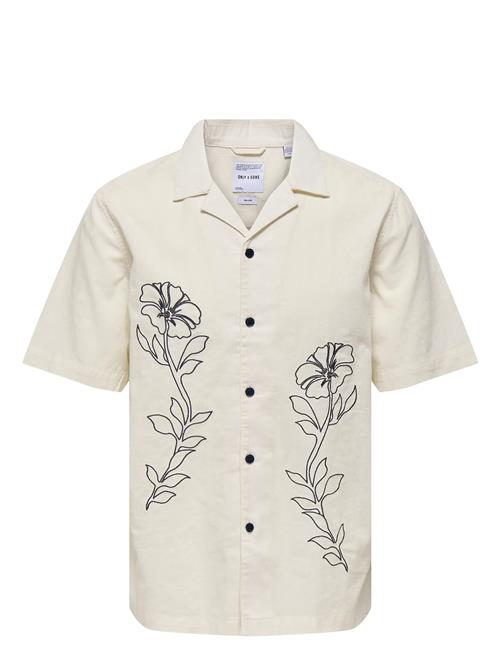 Onsgali Rlx Resort Ss Emb Shirt ONLY & SONS White