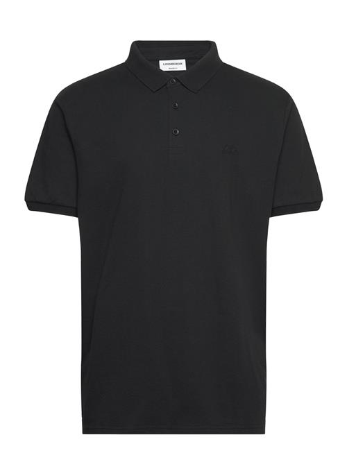 Se Structured Polo Shirt S/S Lindbergh Black ved Booztlet