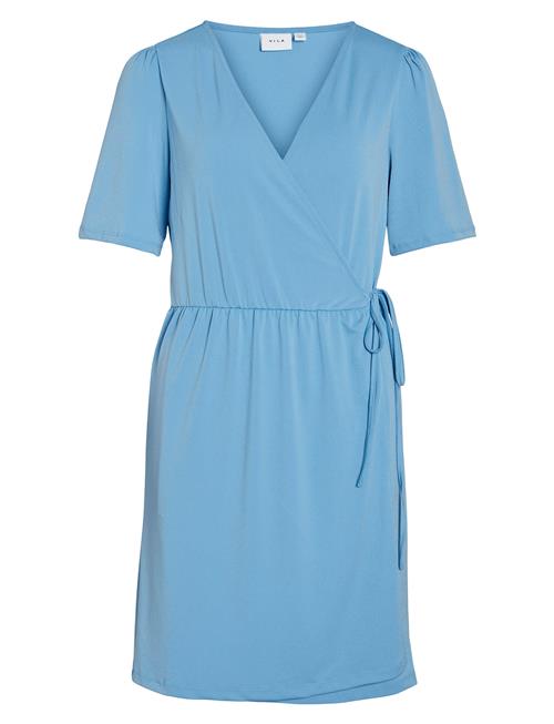 Vinayeli S/S Short Wrap Dress - Noos Vila Blue