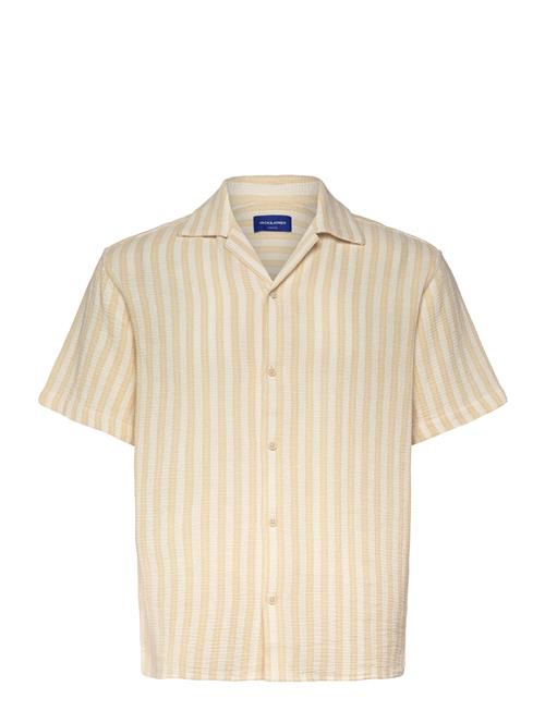 Jack & Jones Jorcoba Stripe Resort Shirt Ss Sn Jack & J S Yellow